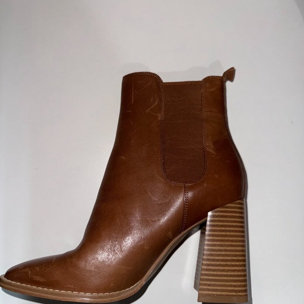 Nine West Womens Tobin Square Toe Block Heel Dress Booties 6M New No Box Damaged - Picture 2 of 3